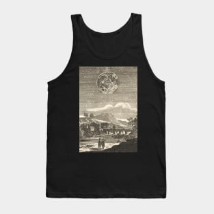 Antique Black and White Renaissance Era Moon by Allain Mallet Tank Top